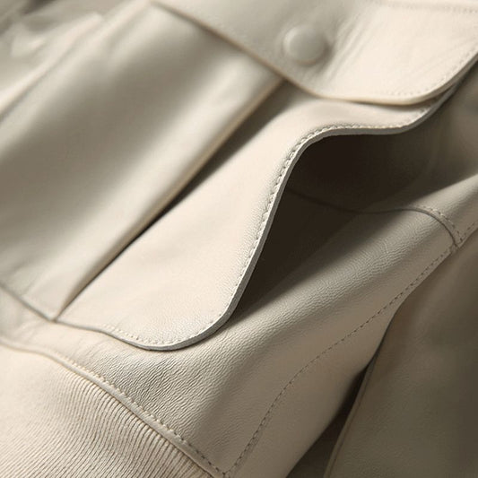 Temperament Round Neck Thread Modified Straight Jacket