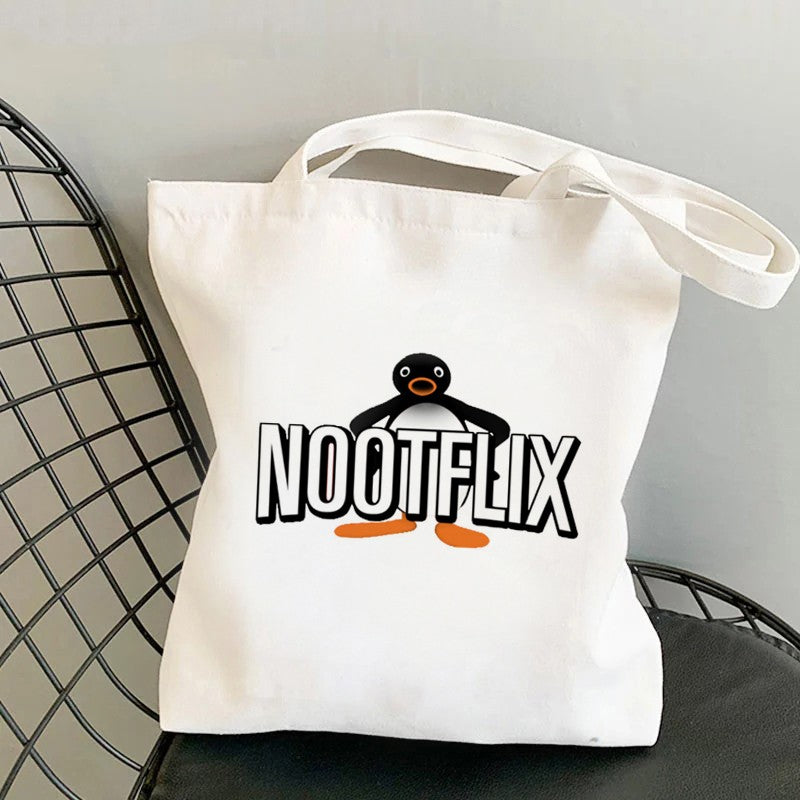 Shopping Tote Custom Blank Zipper Cotton Bag Student Canvas