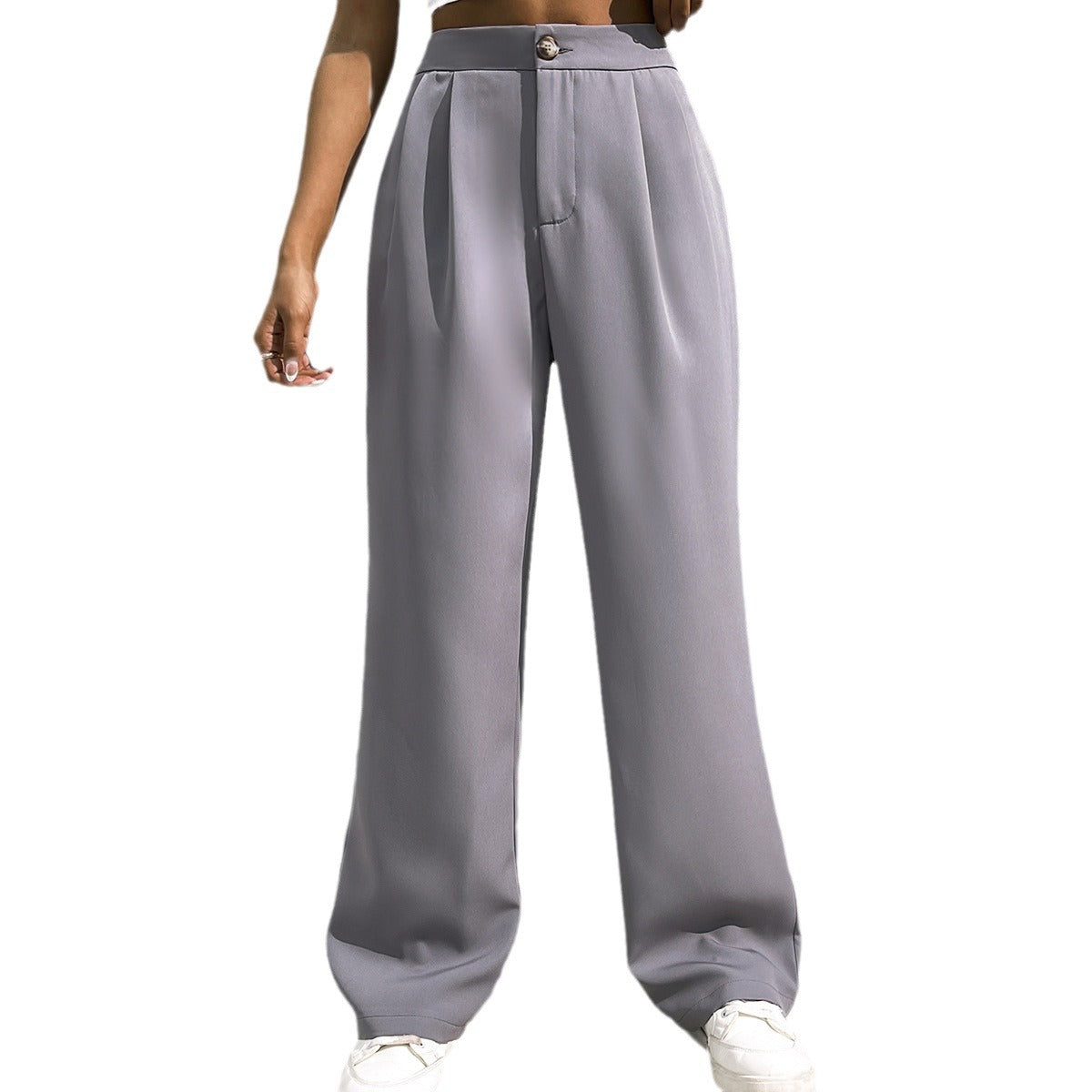 Suit Wide-leg Pants For Women High Waist Drooping Loose