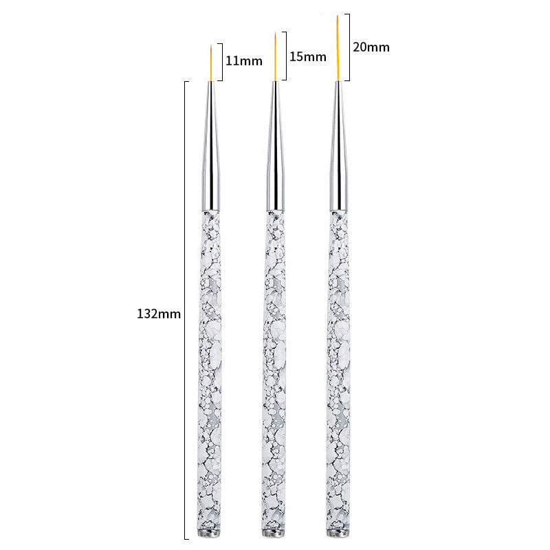 Painted Latte Art Marble Nail Brush Set