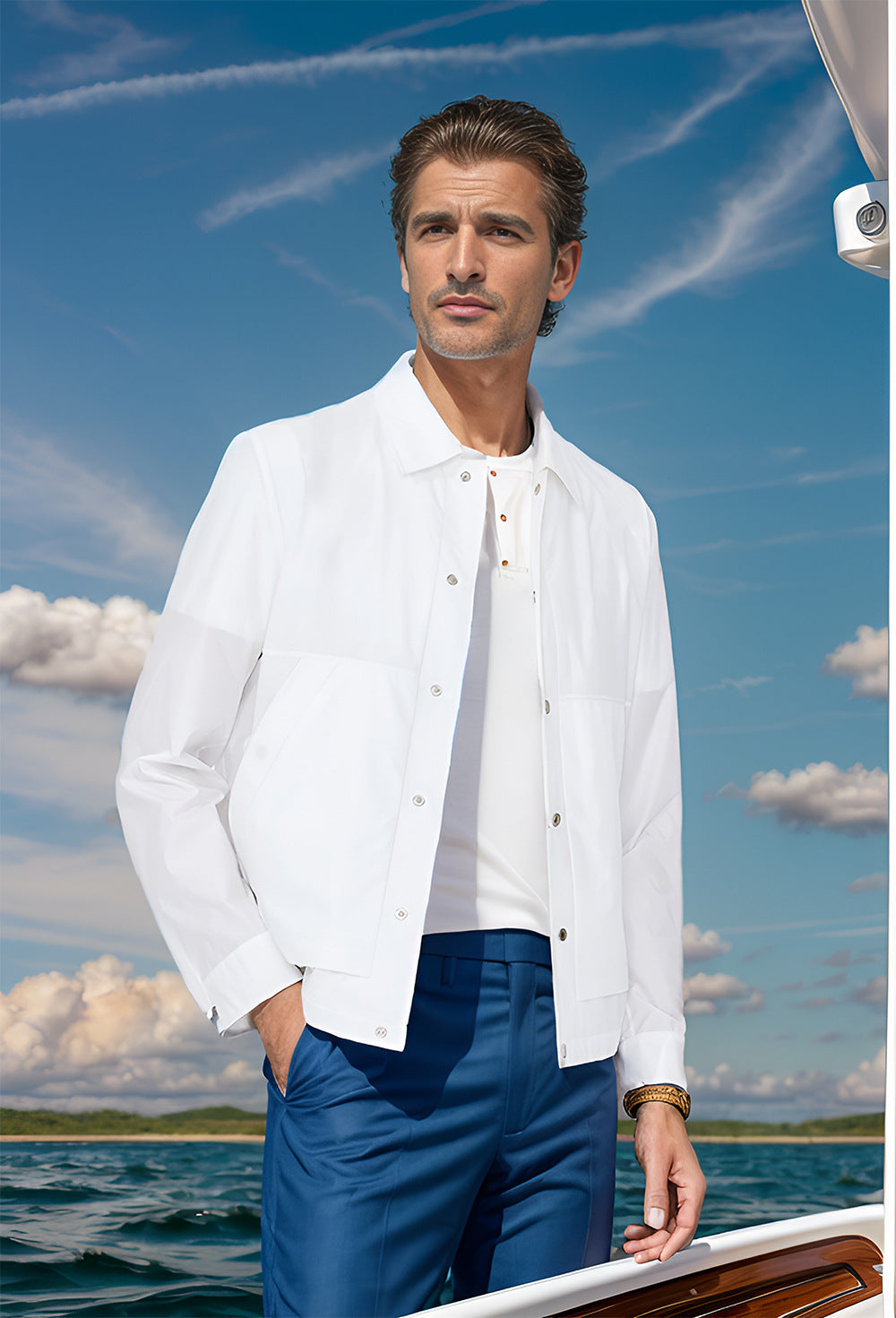 Three Colors Simple Shirt Casual Jacket Coat