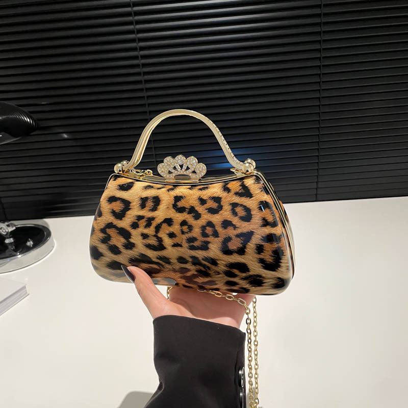 Leopardprint Mode Retro Crossbody Taske til Kvinder