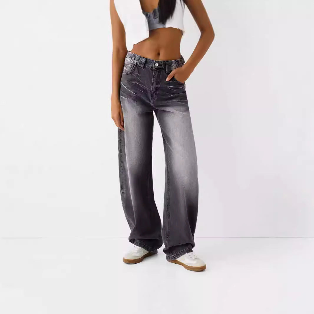 Løse og Personlige Wide-leg Jeans til Kvinder