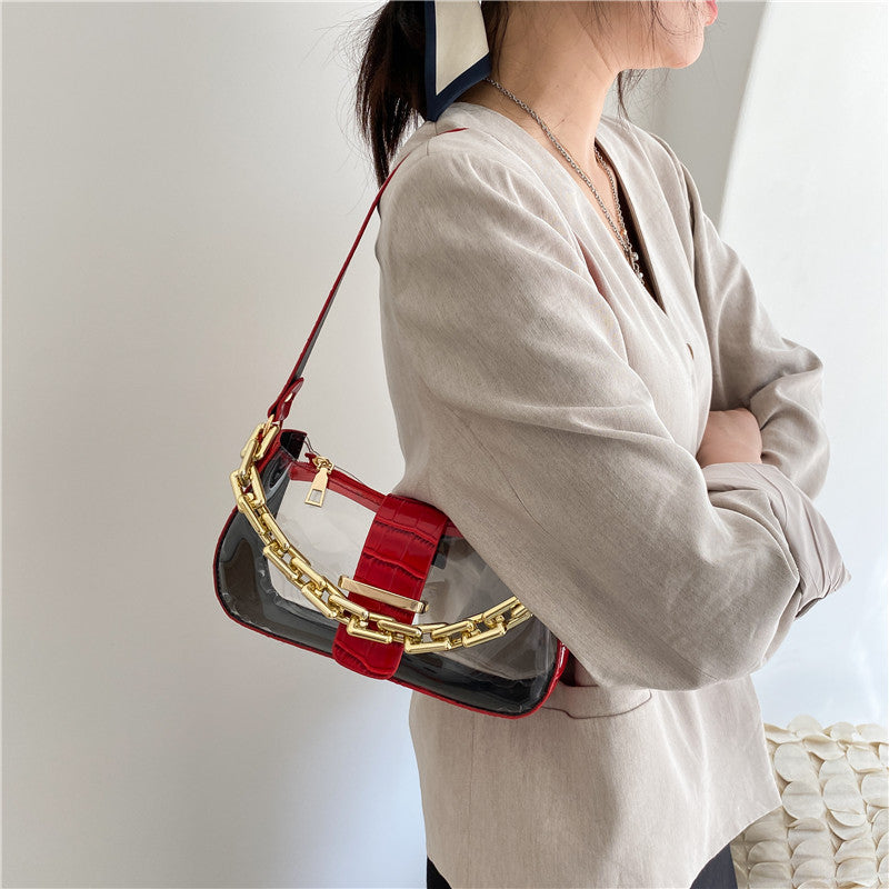 Korean Version Of Acrylic Chain Shoulder Armpit Bag