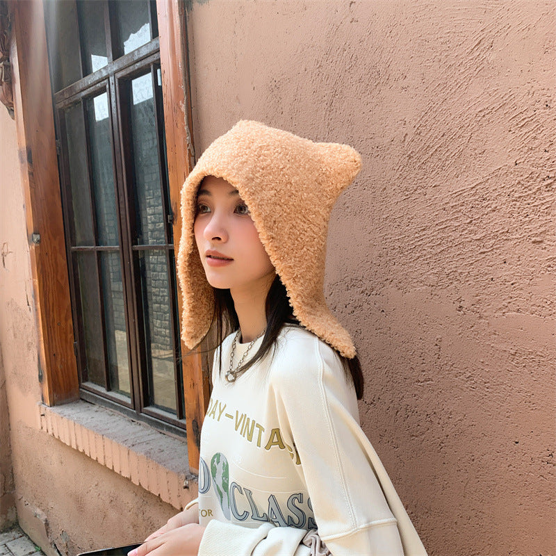 Female Fashion Warm Cat Ears Pullover Hat