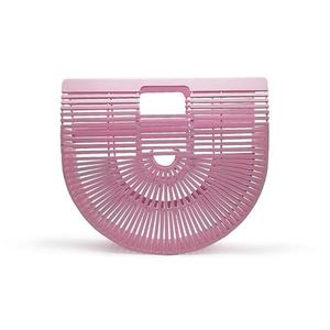 Bambusvævet taske Rattan Kreativ strandhåndtaske til kvinder
