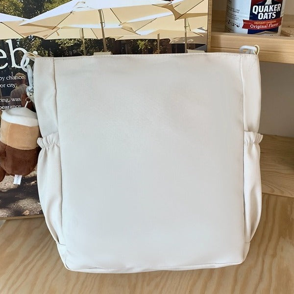 Retro Color Blocking Large Capacity Shoulder Bag For Soft Girls