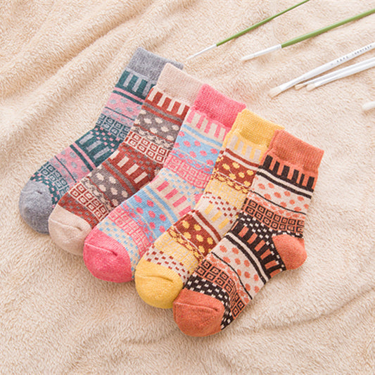 Thick And Warm Women's Rabbit Wool Socks For Autumn And Winter