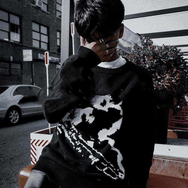 Women's Sweater Top Jacket Harajuku Knit Long Sleeve