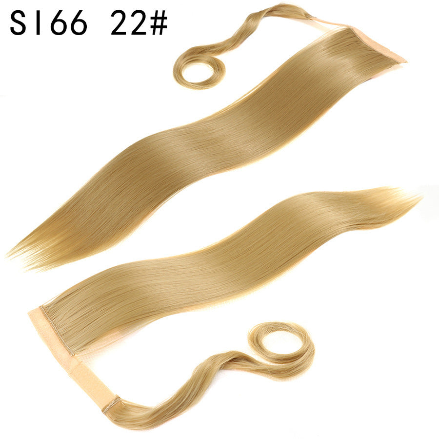Long Straight Synthetic Wig With Headband For Womens Ponytail
