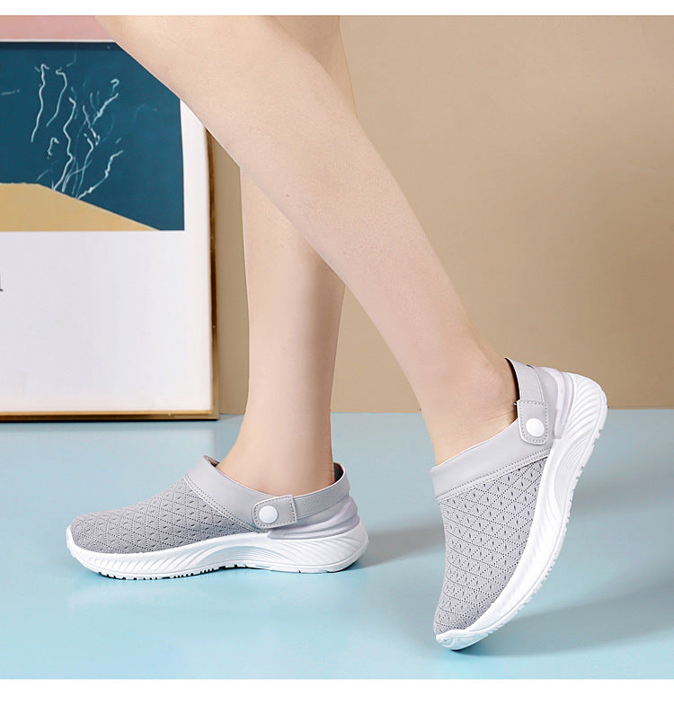 Summer New Breathable Casual Shoes Mesh Stylish Semi-slippers
