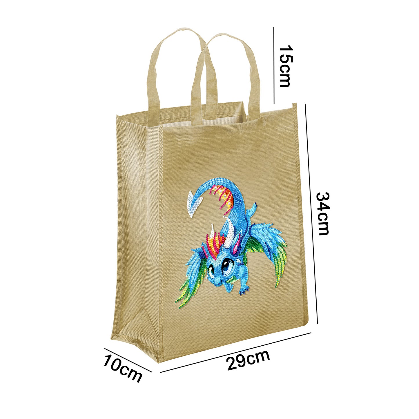 Diy Point Drill 5D Animal Flower Oxford Tote Bag
