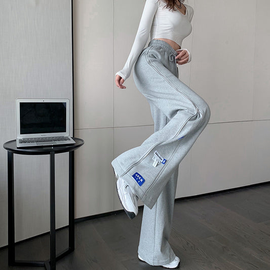 Women's Drapey High Waist Long Mopping Pants