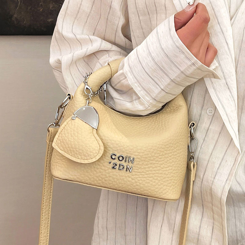 Fashionable Litchi Pattern Commuter Messenger Bag