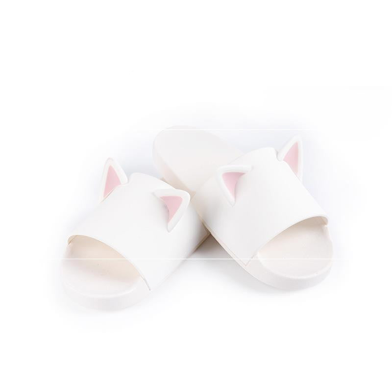 Cat Ear Slippers Non-slip Indoor Ins Household Sandals Cat Cute Shower Slippers