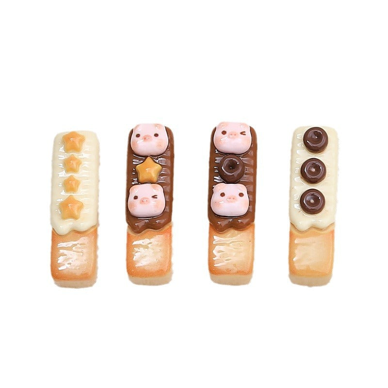 Resin Accessories Cartoon Diy Cream Glue Barrettes Hole Shoes Buckle Jewelry