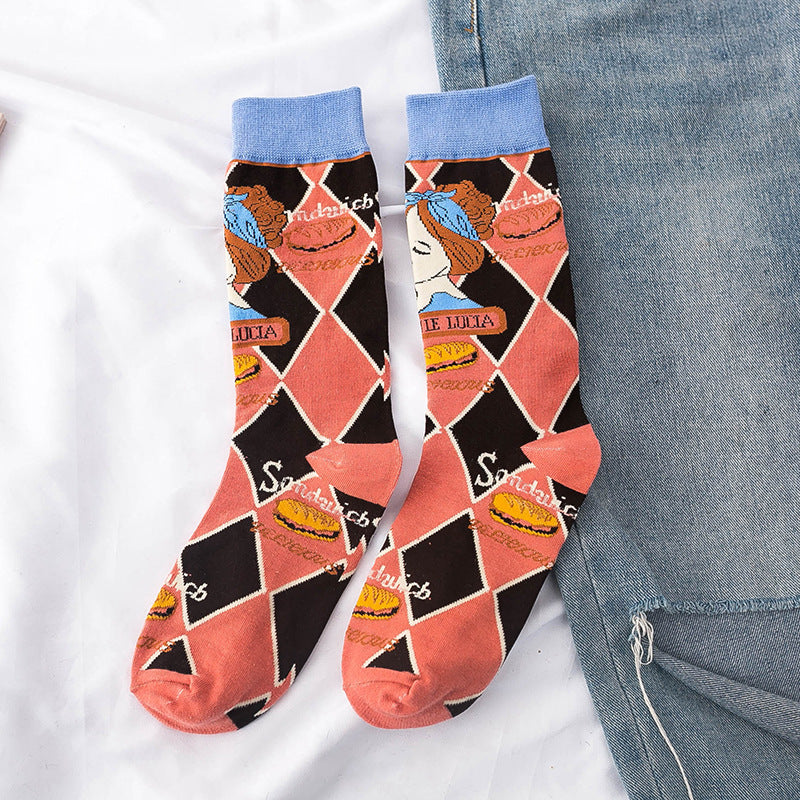 Stockings Children Personality Cotton Middle Tube