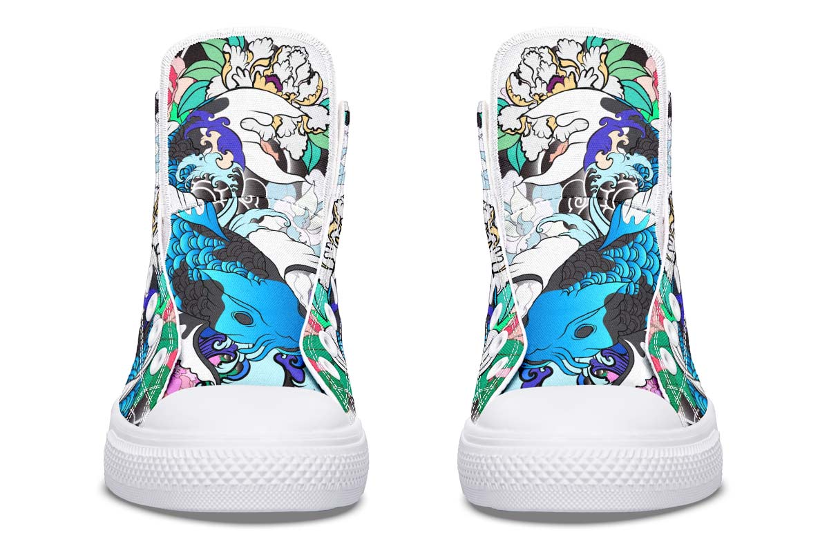 Printed Couple High-top Canvas Shoes