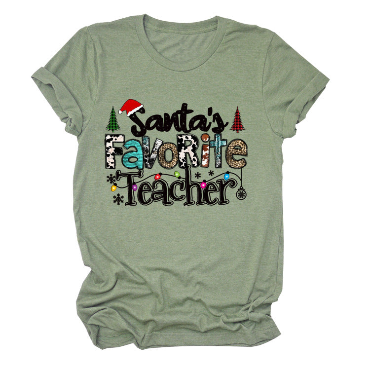European And American Christmas Vintage Short Sleeve