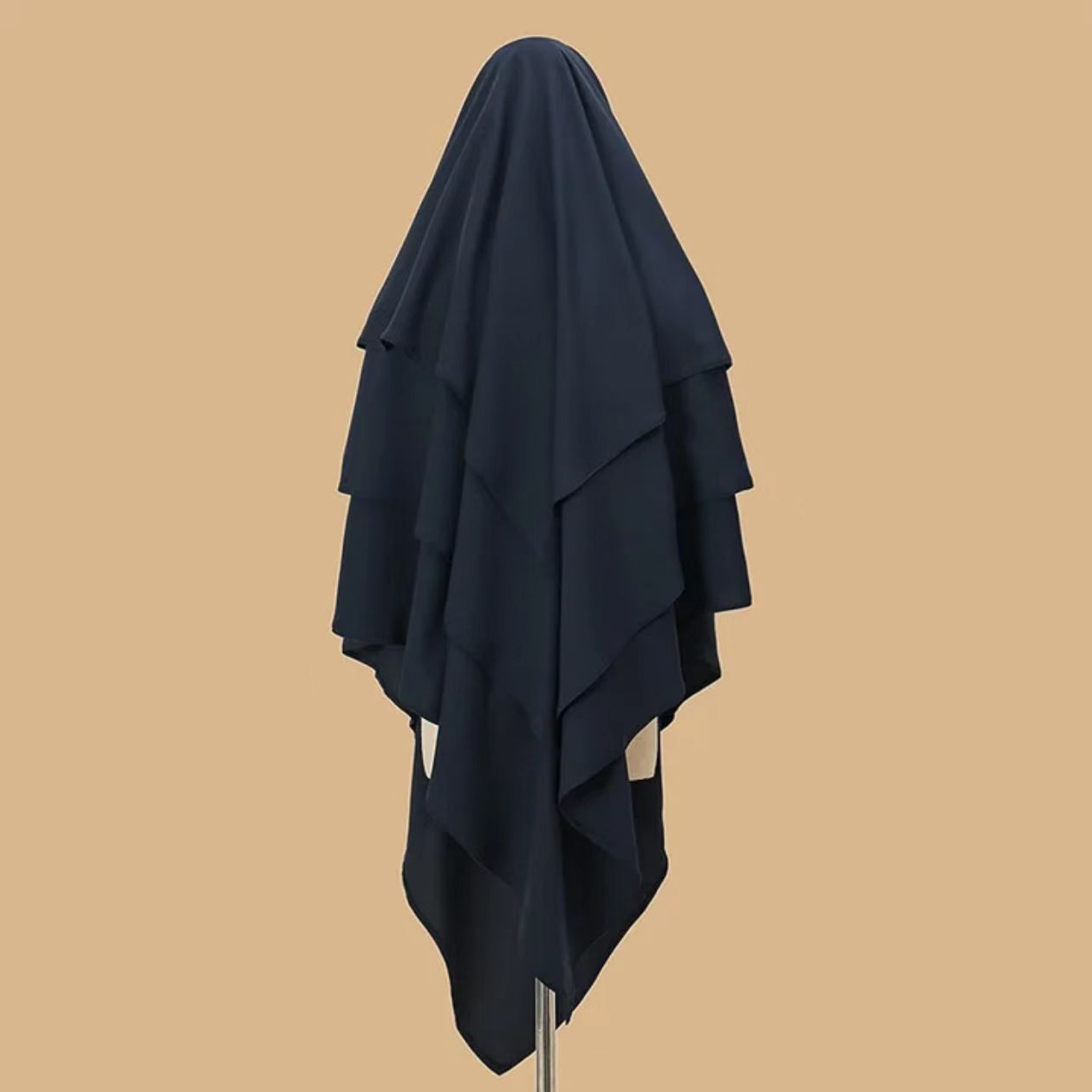 Extended And Widened Single-layer Ripped-edge Headscarf