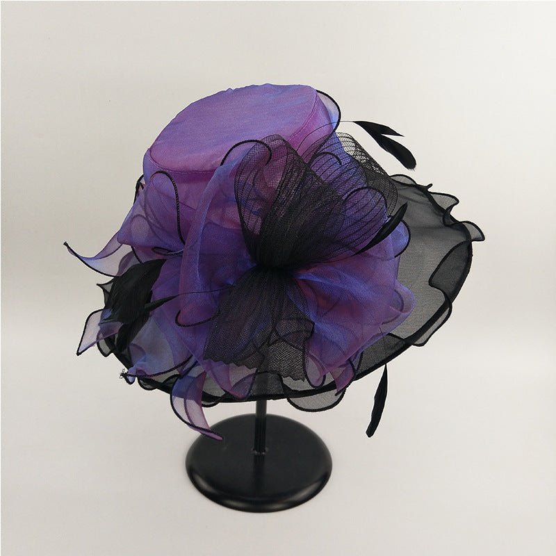 Fashion Sunscreen Mesh Sun Hat With Large Brim Shade