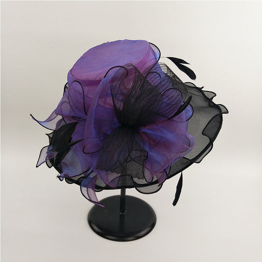 Fashion Sunscreen Mesh Sun Hat With Large Brim Shade