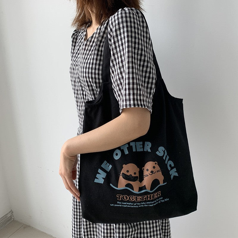 Insimple Handheld Printed Canvas Bag
