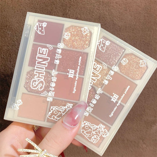 Eight-color Eyeshadow Palette Gentle Milk Tea Color Fairy