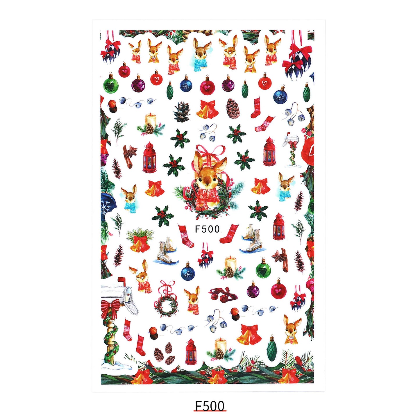 New Nail Sticker Santa Claus Decal Strap Adhesive