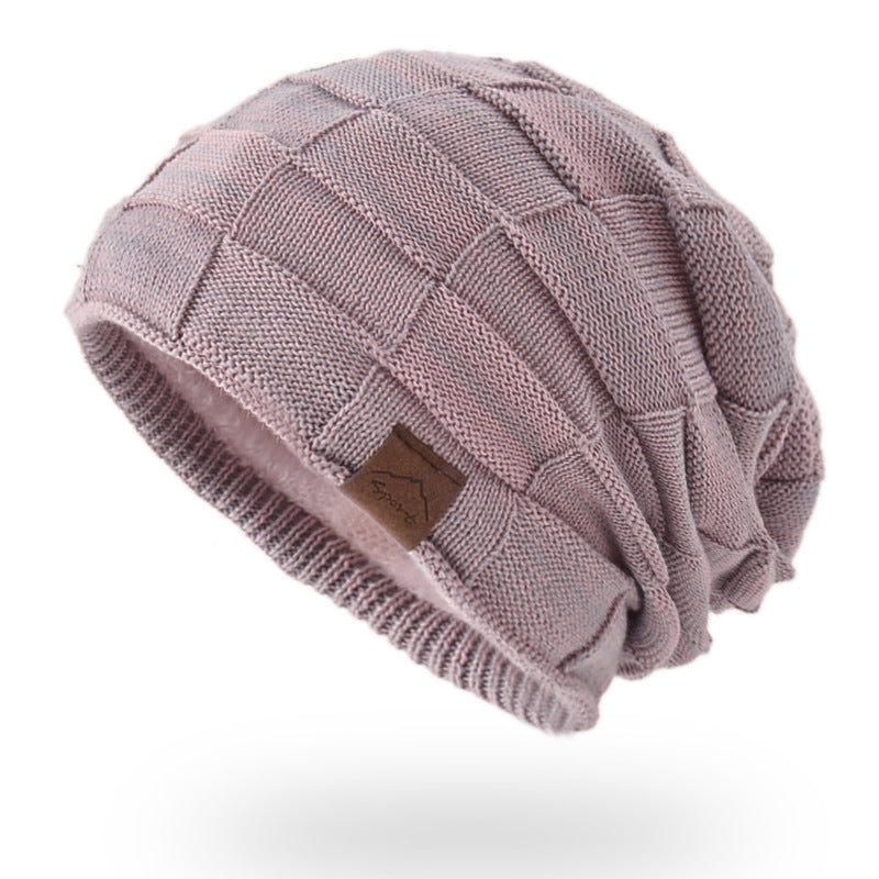 Fleece Mixed Color Versatile Knitted Hat For Warmth