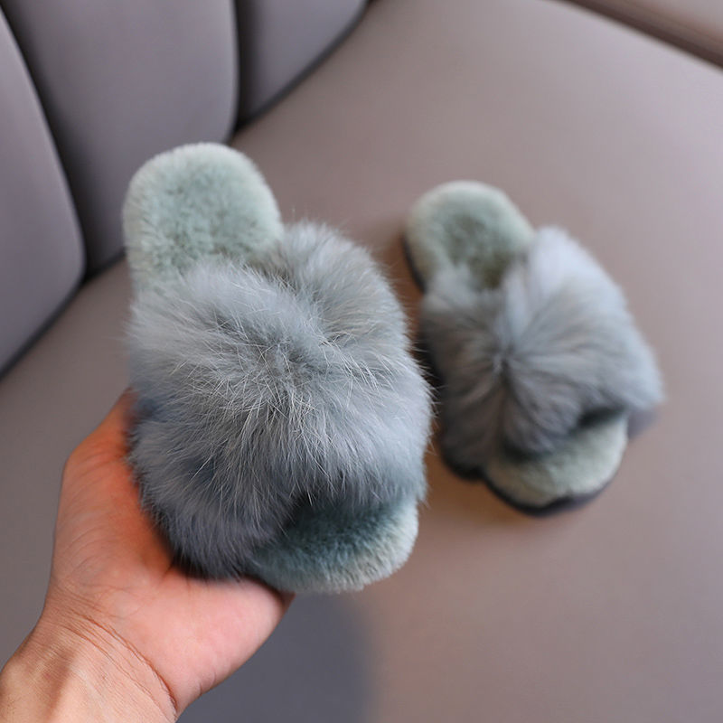Korean Style Fashion Cross Cotton Slippers