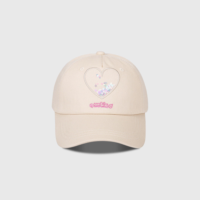Simple And Stylish Personality Heart-shaped Floral Baseball Hat