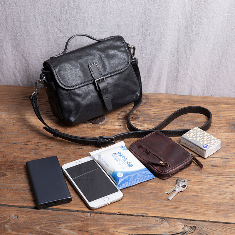Men's Genuine Leather Handmade Retro Shoulder Bag