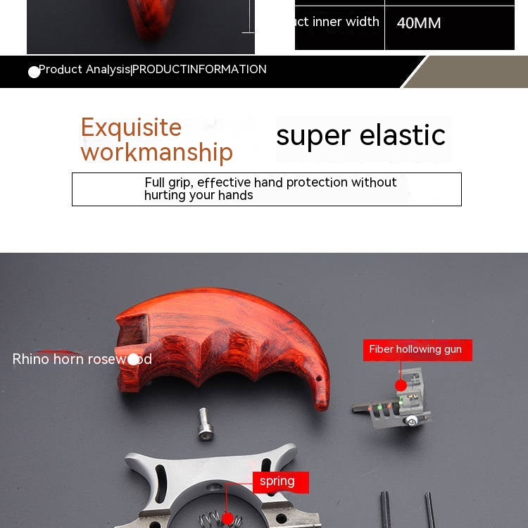 Stainless Steel Wooden Patch Flat Leather Lock Phoenix Six Generation Outdoor Shooting Pressure Bomb Work Frame