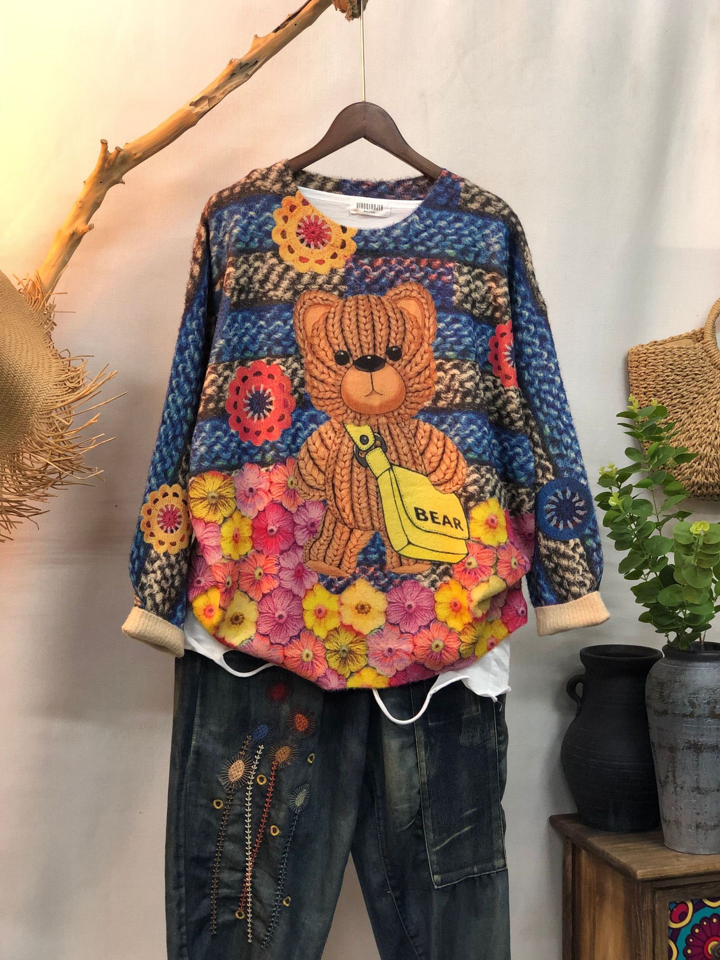 New Women's Loose-fitting Round-neck Sweater For Outerwear