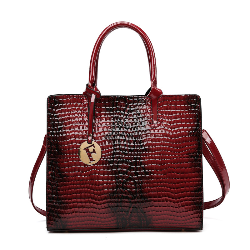 European And American Retro Women's Hand-held Crossbody Bag Three-piece Set