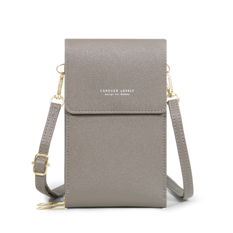 Women's Fashionable Crossbody PU Leather Touch Screen Mobile Wallet