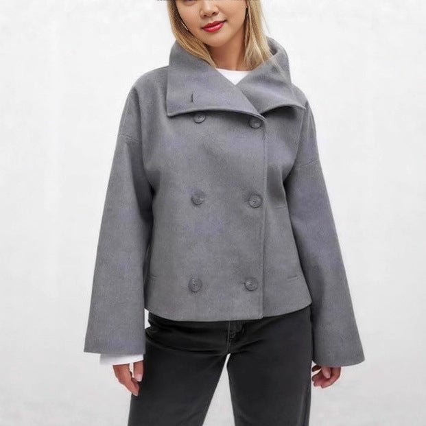 Womens High-End, Sophisticated Short Double-Faced Coat For FallWinter