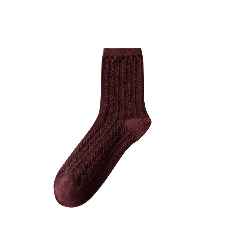 Female Fashion Vintage Lace Mid-calf Socks