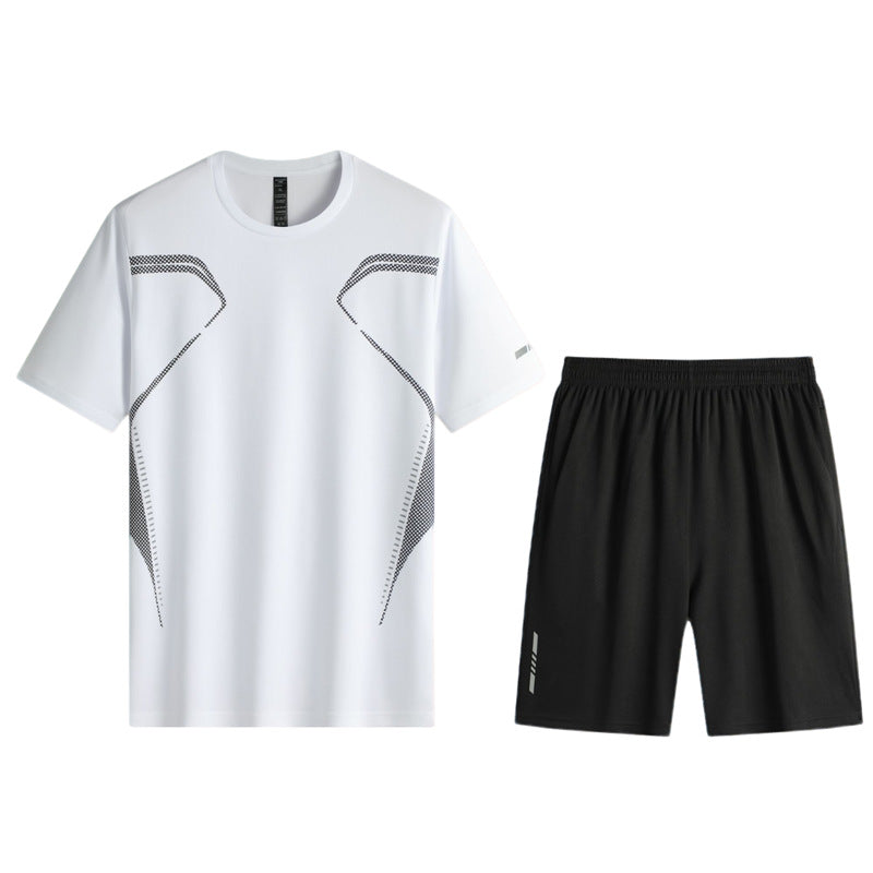 Fitness Training Apparel Ice Silk Summer Casual Set