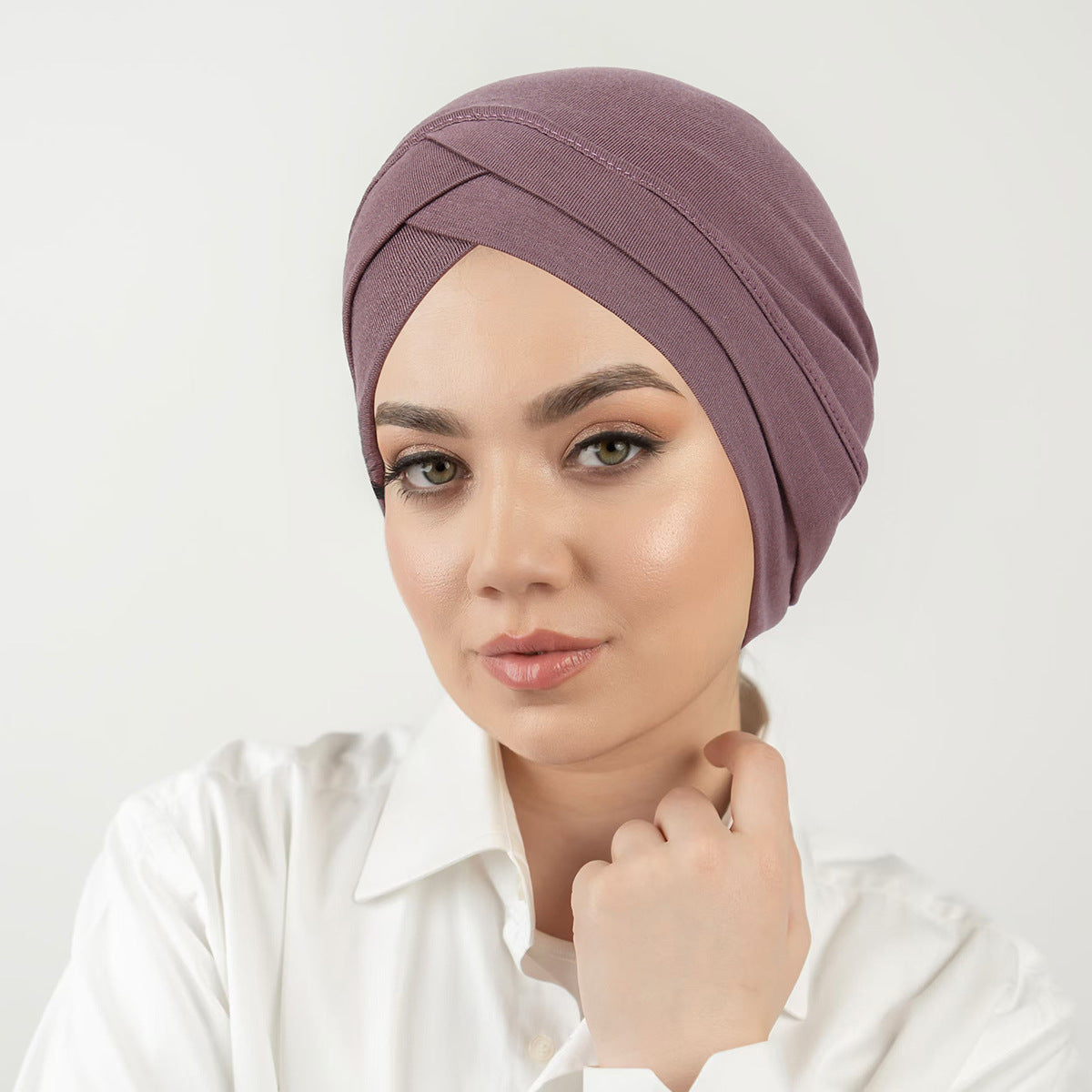 Womens Mercerized Cotton Forehead Band Hat