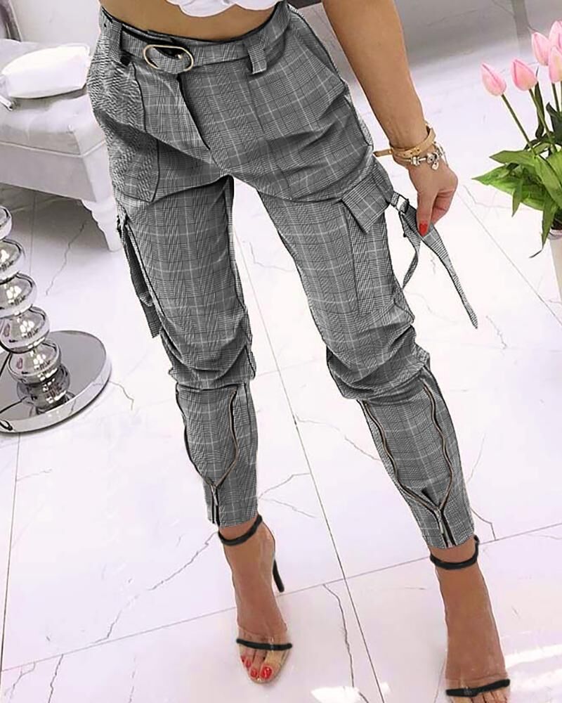 Cross-Border New Product Amazon Wish Casual Pants Waist Elastic High Waist Women's Trousers Solid Color Overalls