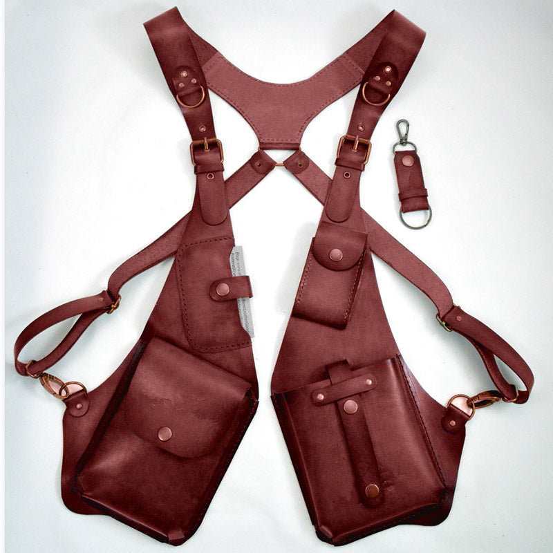 Men's And Women's Outdoor Retro Leather Shoulder Bag