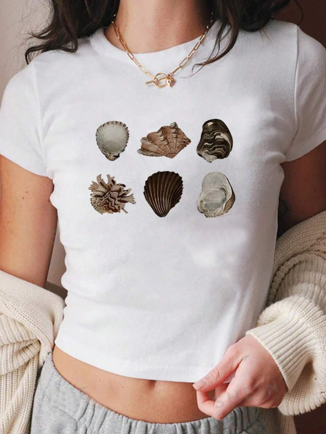 Women's Hot Girl Summer Slim Fit All-match Short Sleeve T-shirt