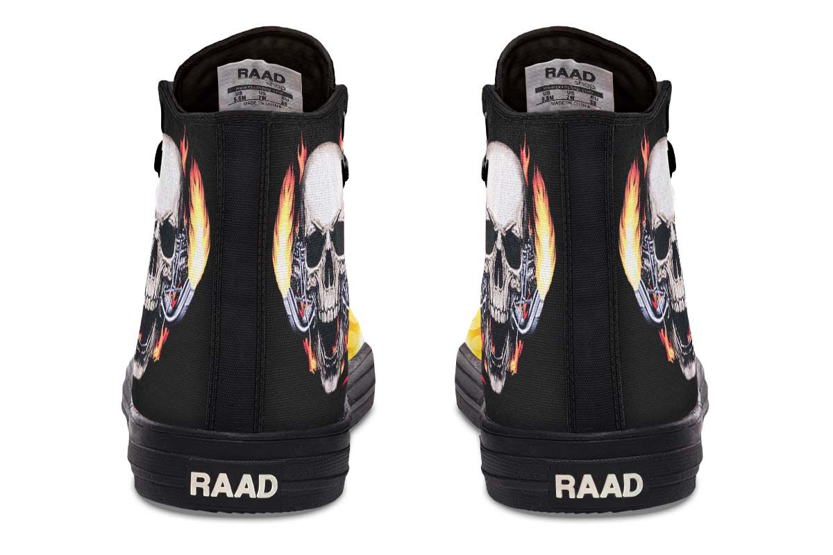 Men's And Women's Fashion Color Printing High-top Canvas Shoes