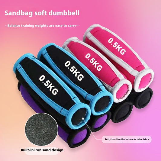 Farverigt Håndgreb Løbehåndtag Fitness Sandpose Blød Håndvægt