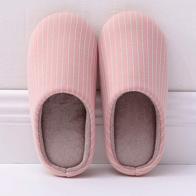 Autumn And Winter Warm Indoor Soft Shoes Couple Non-slip Home Slippers