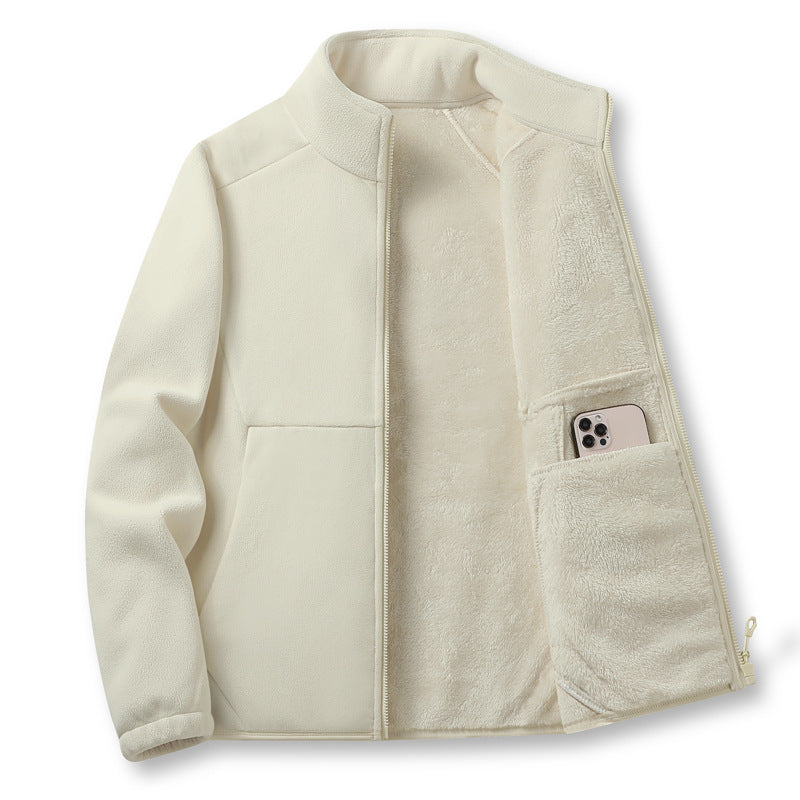 Sweater Couple Lambswool Double-sided Fleece Jacket