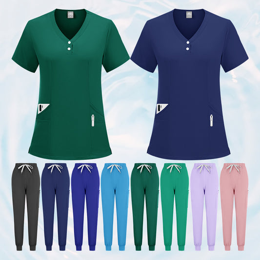 Work Uniform Scrub Top And Pants Nursing Set