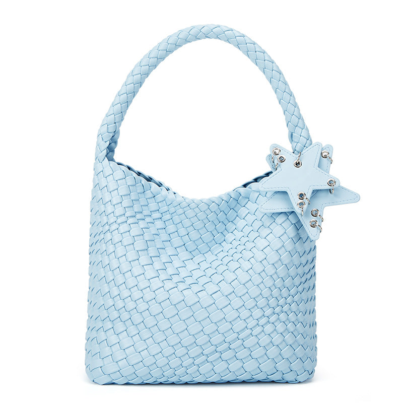 Laid-back Style Single-shoulder Underarm Bucket Bag